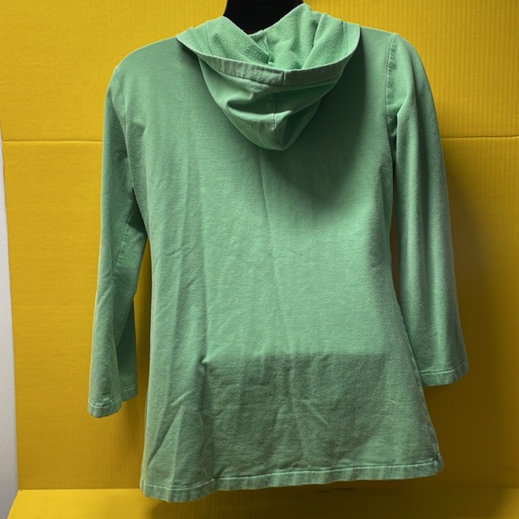 Toast and Jammies green hooded zip up sweatshirt, green, women’s size medium - Picture 5 of 7